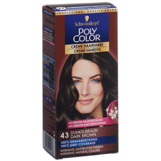 POLYCOLOR cream hair color 43 dark brown