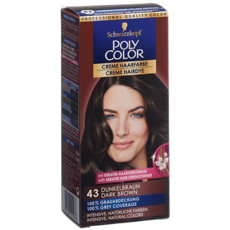 POLYCOLOR crème coloration cheveux 43 châtain foncé