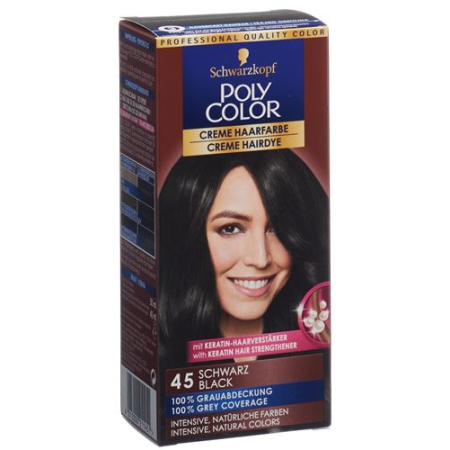 POLYCOLOR crème coloration cheveux 45 noir