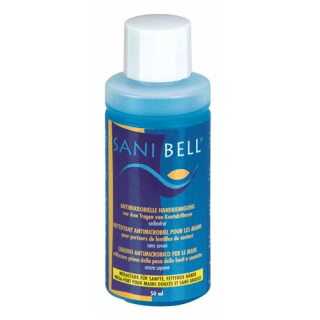 בקבוק אנטי מיקרוביאלי לניקוי ידיים SANI BELL 50 מ"ל