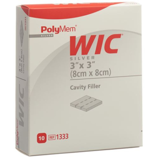 PolyMem WIC Silver wound filler 8x8cm sterile 10 pcs