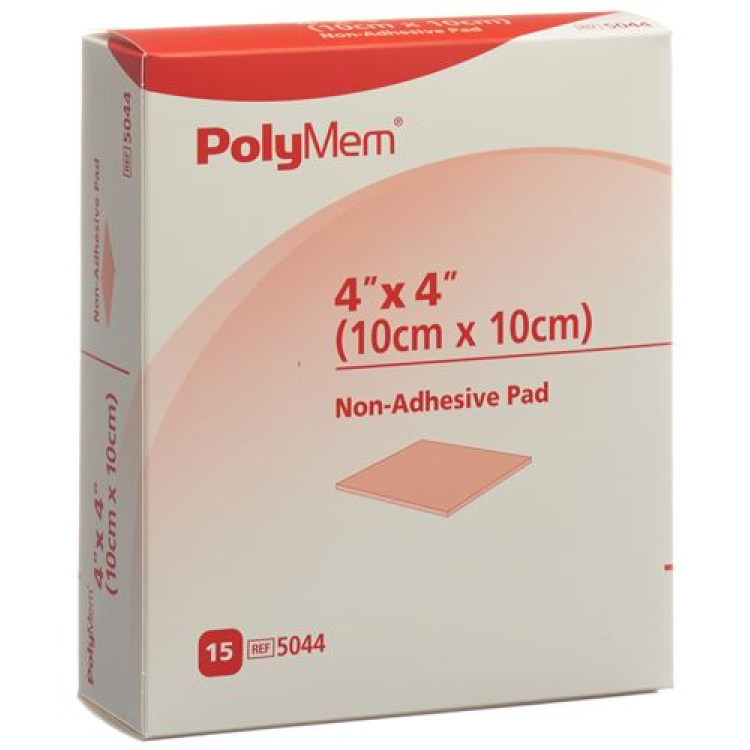 PolyMem 伤口敷料 10x10cm 非粘性无菌 15 x