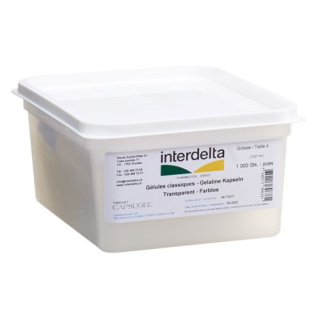 Gelatin capsules 4 transparent Interdelta Box 1000 pcs