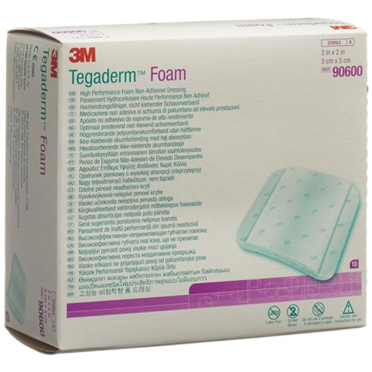 3M Tegaderm Skum 5,1x5,1cm ikke-klæbende 10 stk.