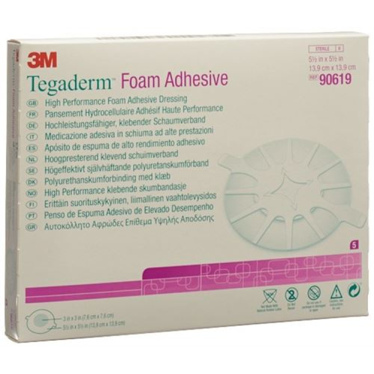 3M Tegaderm Foam 7,6x7,6cm lepilo 5 kosov