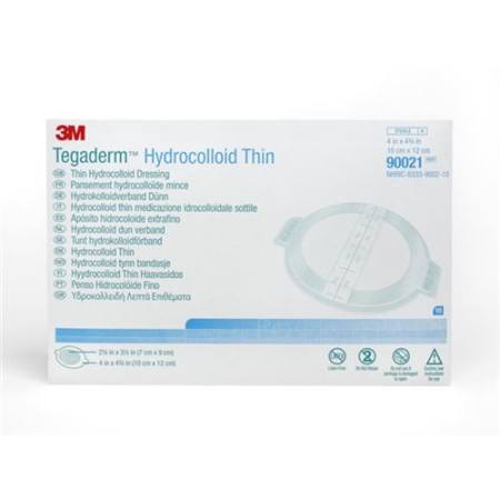 3M Tegaderm Hydrocolloid ស្តើង 7x9cm រាងពងក្រពើ 10 កុំព្យូទ័រ