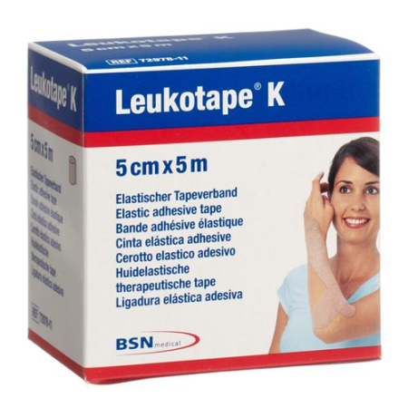 Leukotape K belægningsbinder 5mx5cm tan