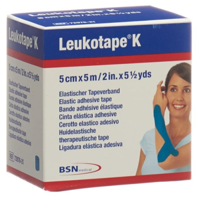 Leukoteip sillutise sideaine 5mx5cm sinine