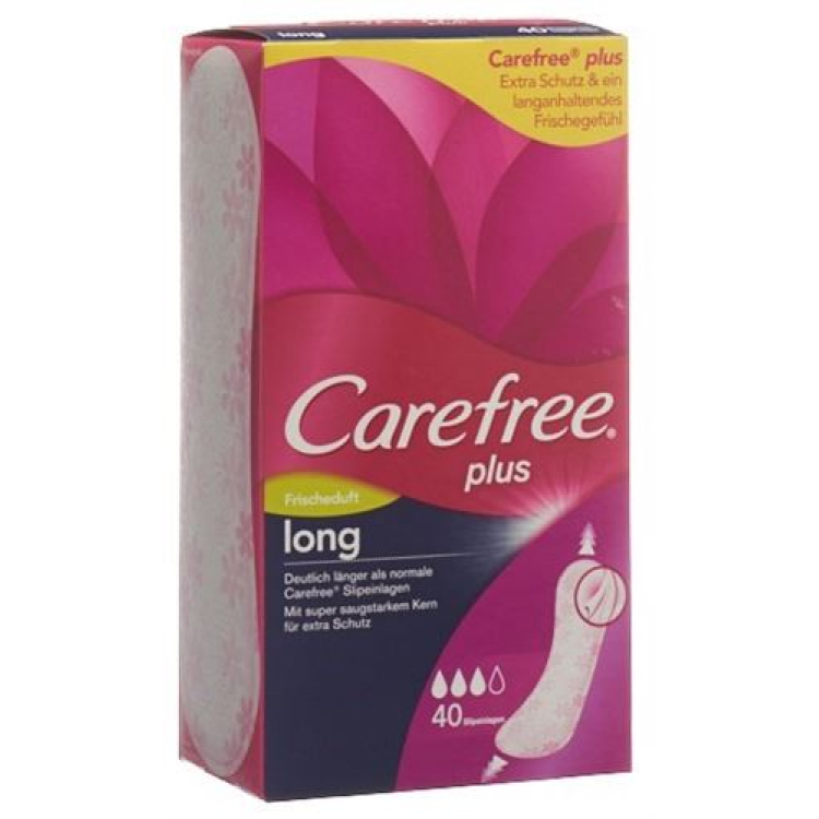 Carefree Plus Long Fresh Panty Lineers 40 ដុំ