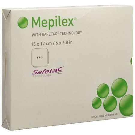 Mepilex foam dressing Safetac 15x17cm silicone 5 pcs