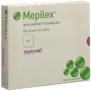 Apósito de espuma Mepilex Safetac 10x12cm silicona 5 uds