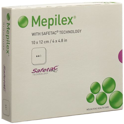 חבישה קצף mepilex safetac 10x12cm סיליקון 5 יח'