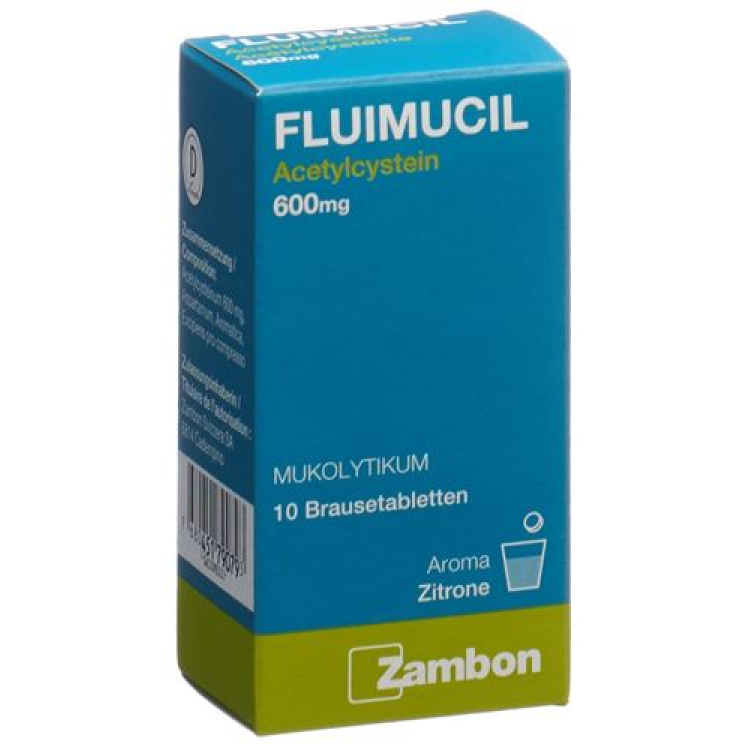 Fluimucil Brausetable 600 mg adults citron (D) 10 pcs