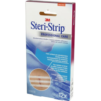 3m steri strip 6 x 100 mm бяла подсилена 12 x 10 броя