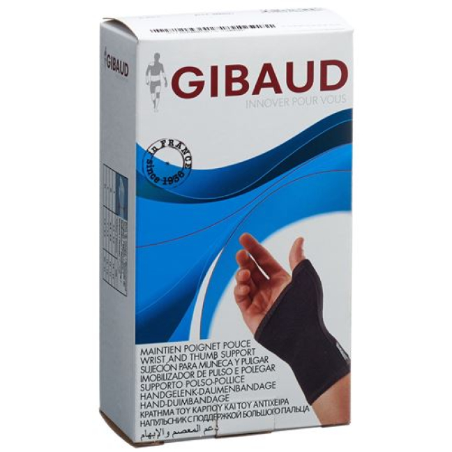 Suporte para polegar de pulso GIBAUD anatomicamente Gr1 14-15cm