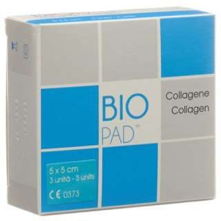 Biopad Collagen Pad Wundauflage 5x5cm 3 Stk