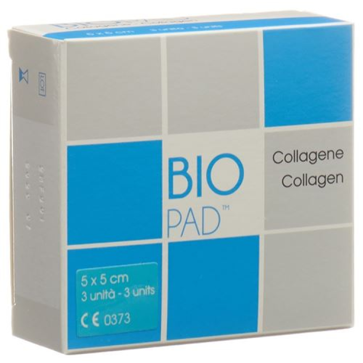 Biopad kolagena obloga za rane 5x5cm 3 kom