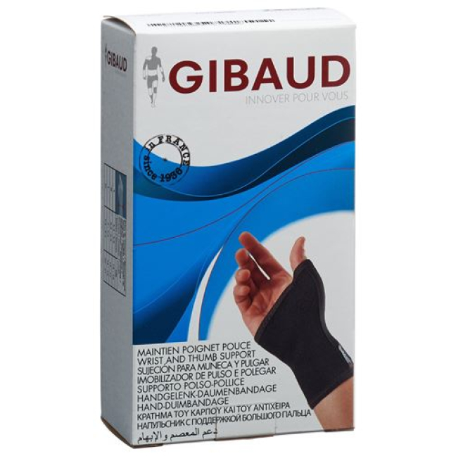 GIBAUD Wrist Thumb Supporter anatomically Gr3 18-19cm - Beeovita