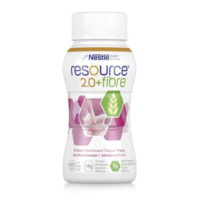 Resource 2.0 Fiber Strawberry 4 x 200 ml - Body Care Products