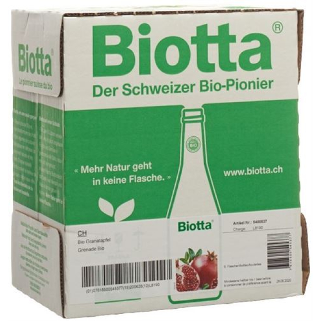 Biotta Romã Bio Fl 6 5 dl