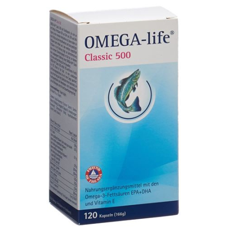Omega-life gelkapsler 500 mg 60 stk