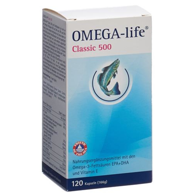 Omega-life gelkapsler 500 mg 60 stk