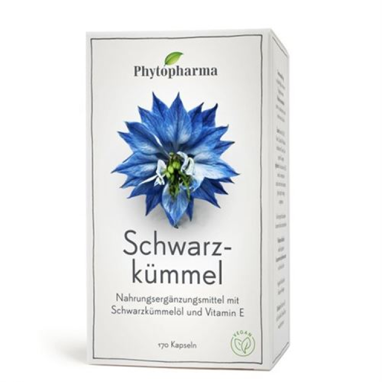 Phytopharma juodųjų kmynų aliejus 500 mg 170 kapsulių