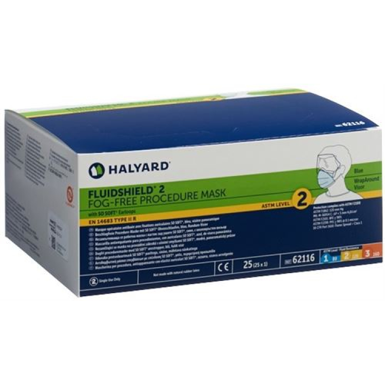 Halyard Procedure Mask protect met vizier 25 st