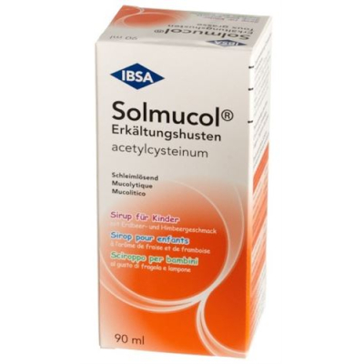 Solmucol cold cough syrup 100 mg/5ml bottle 90 ml