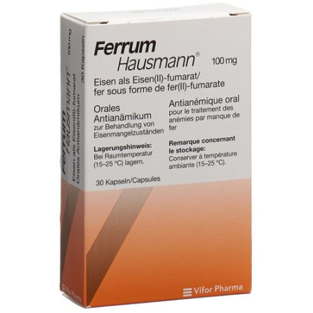Ferrum Hausmann Kaps 100 mg 30 chiếc