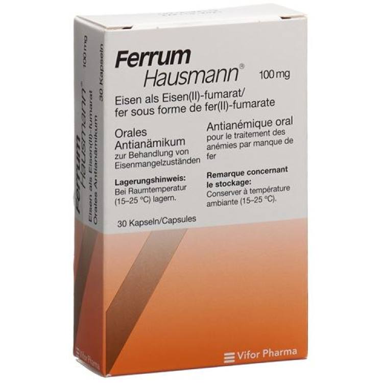 Ferrum Hausmann Kaps 100 mg 30 kpl