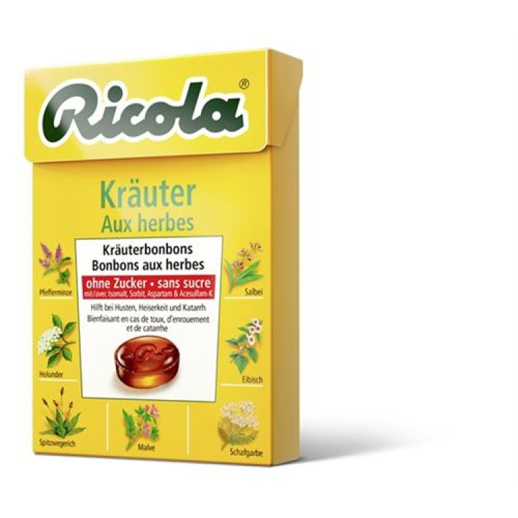 Ricola urtebolcher uden sukkeræske 50 g