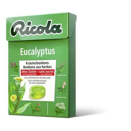 Ricola Eucalyptus Urtegodteri uten sukkerboks 50 g