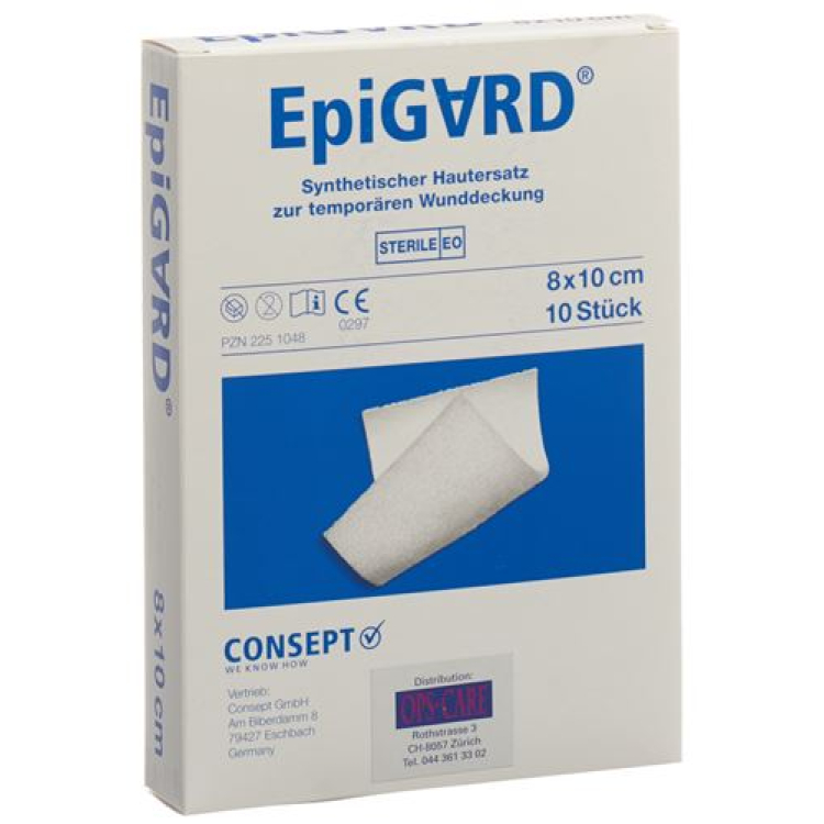 Epigard Syntetisk huderstatning 8x10cm 10 stk