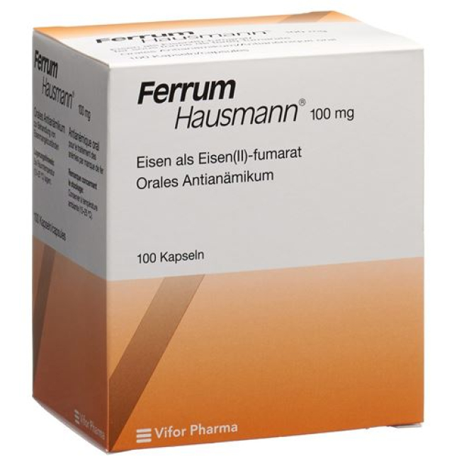 Ferrum Hausmann Kaps 100 mg 100 unid.