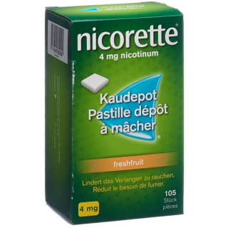 Nicorette Fruits Frais Kaudepots 4 mg 105 pcs