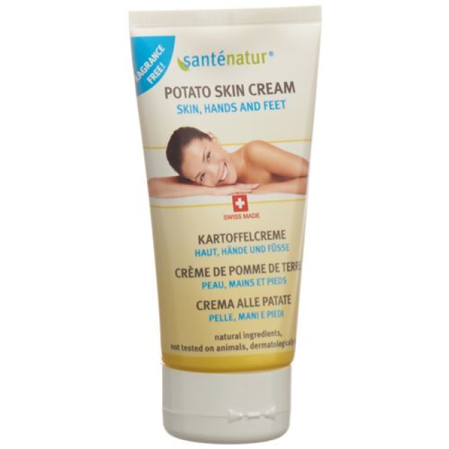 Santé Nature Potato Cream for Skin Hands and Feet Without Perfume