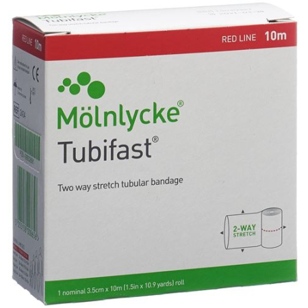 Tubifast bandaža za cev 3,5cmx10m rdeča