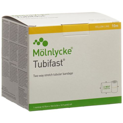 Tubifast slangbandage 10,75cmx10m gul