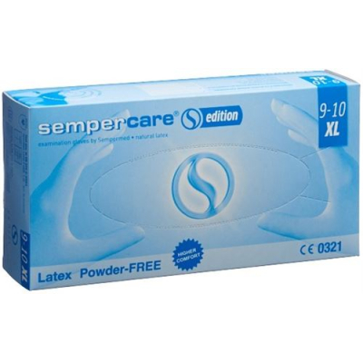 Sempercare edition handskar latexpulverfria xl 90 st