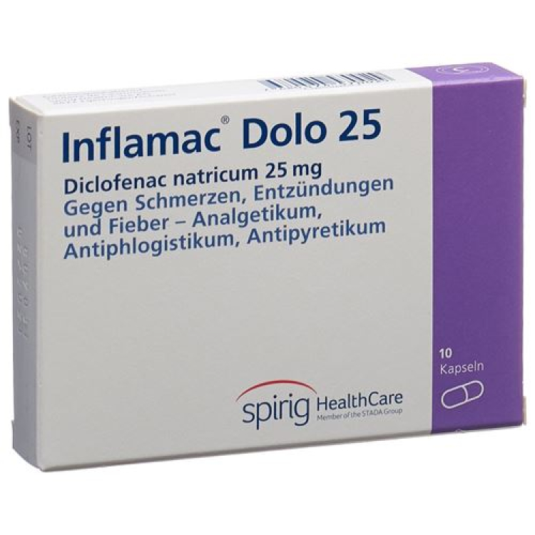 Inflamac Dolo Kaps ២៥ មីលីក្រាម ១០ ភី