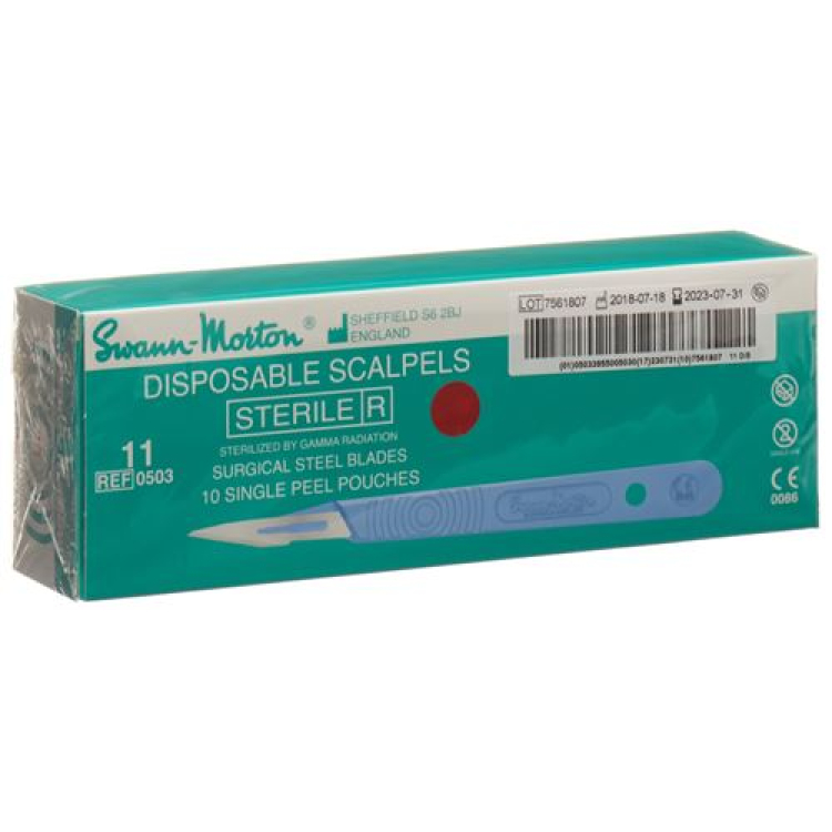 Bisturi SWANN MORTON 1x sterile No 11 10 pz