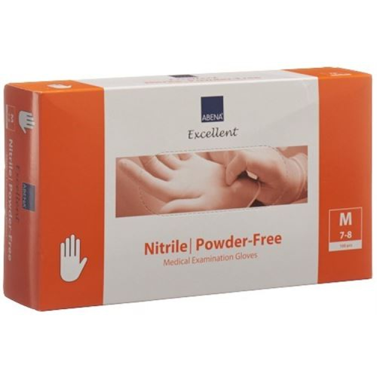 ABENA examination gloves nitrile M powder-free white 100 pcs