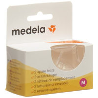 MEDELA replacement teats with medium flow 2 pcs