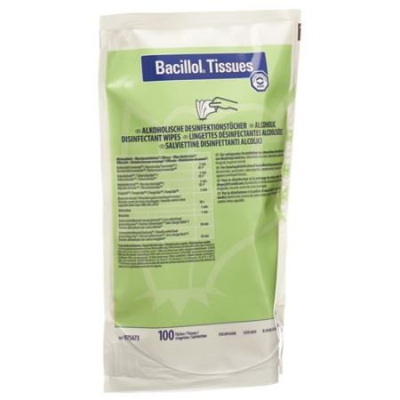 Bacillol средство для дезинфекции поверхностей тканей сменный блок 100 шт.