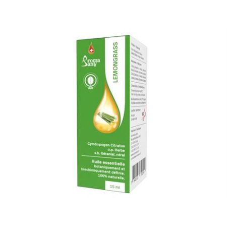 Aromasan sitruunaruoho Äth / öljy laatikoissa Bio 15ml