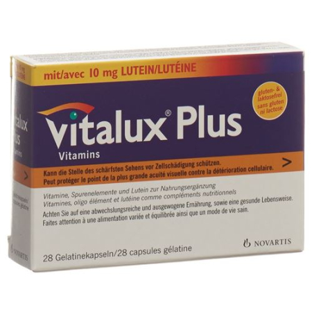 Vitalux Plus კაფსულები ომეგა+ლუტეინი 28 ც