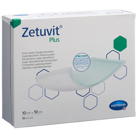 Zetuvit Plus абсорбционная ассоциация 10x10см 10 шт.