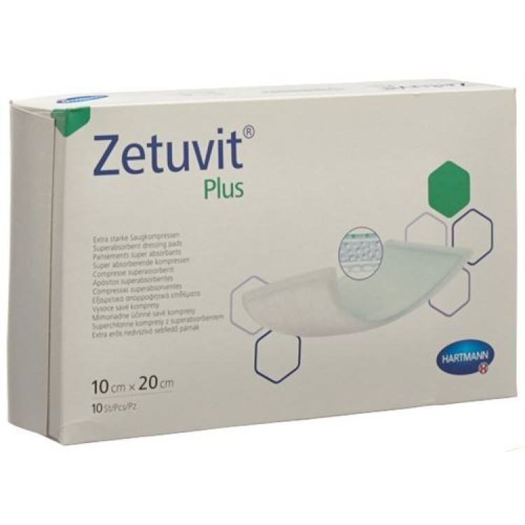 សមាគមស្រូបយក Zetuvit Plus 10x20cm 10 កុំព្យូទ័រ