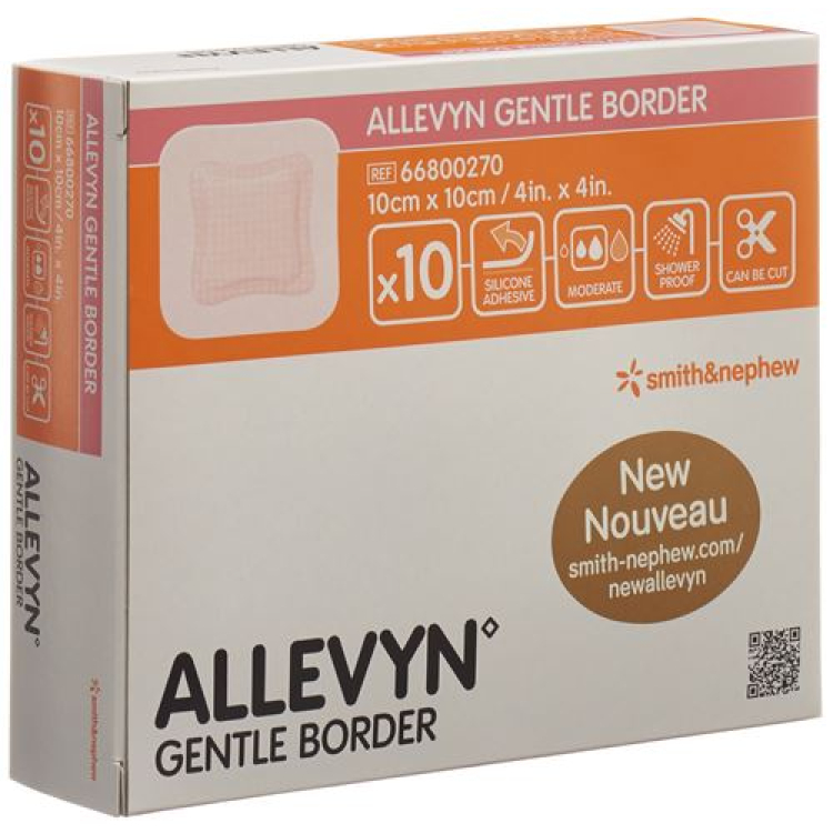 Allevyn Gentle Border таңғыш 10x10cm 10 дана